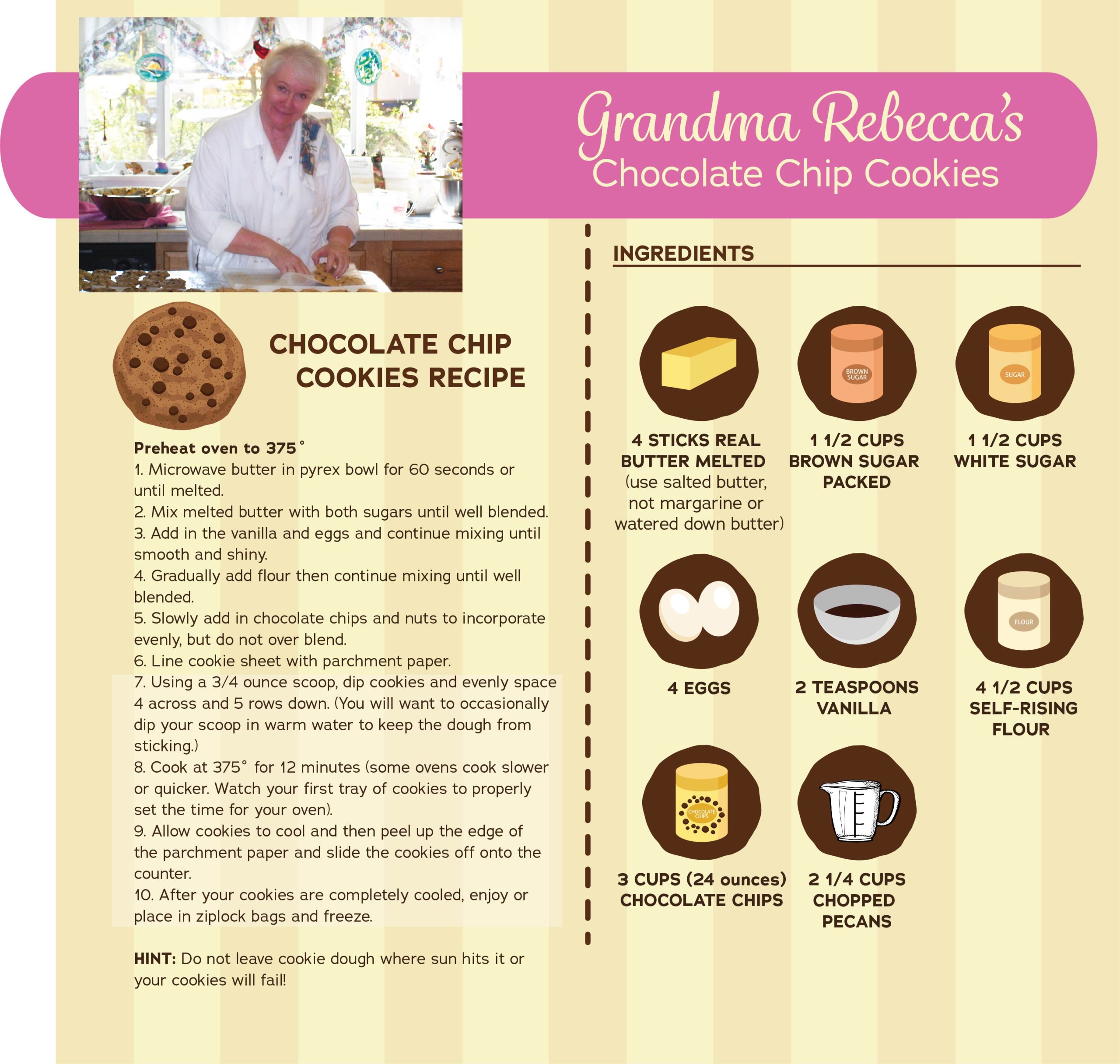 Grandma Rebecca's Chocolate Chip Cookies Recipe